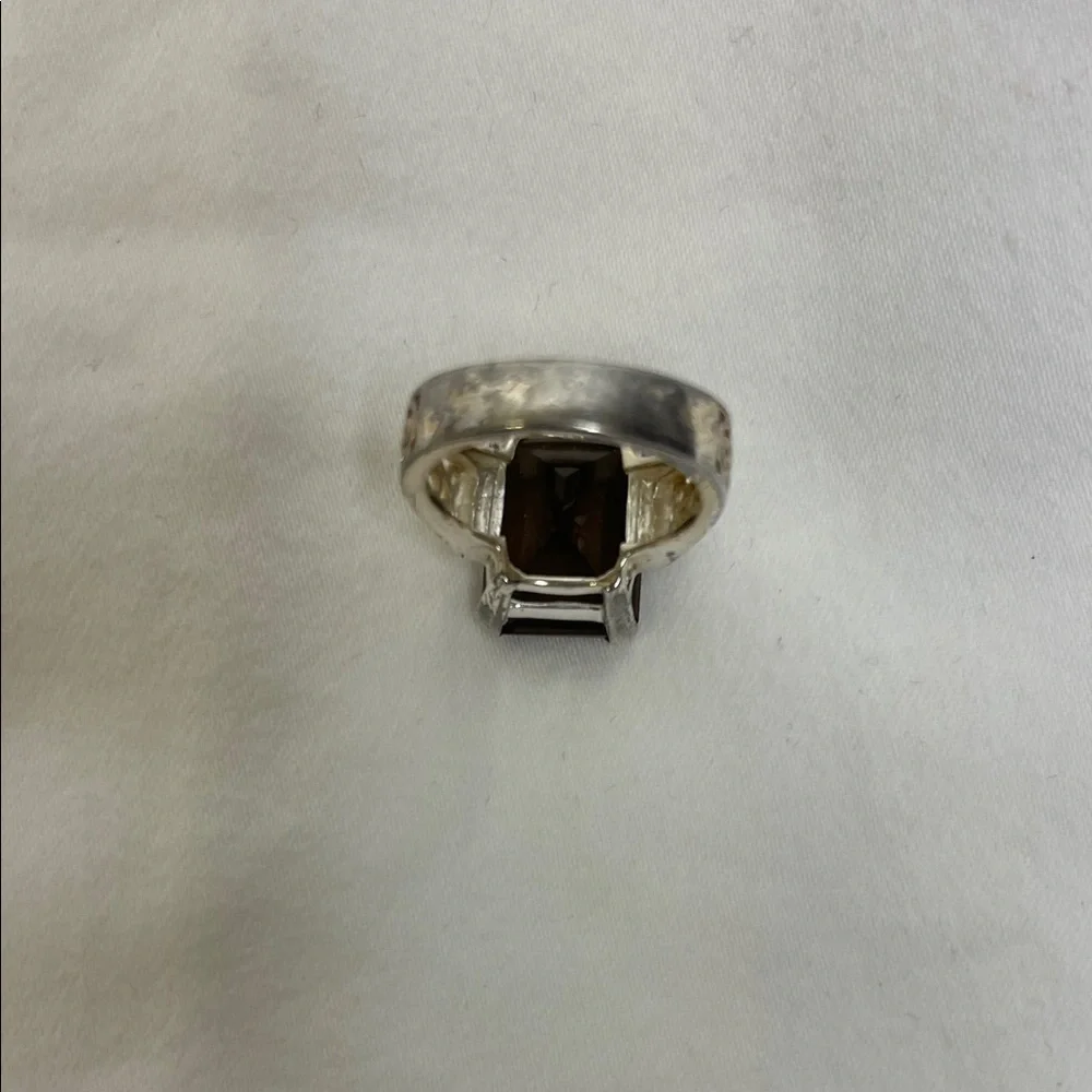 Sterling Silver Brown Topaz Ring Size 7.75